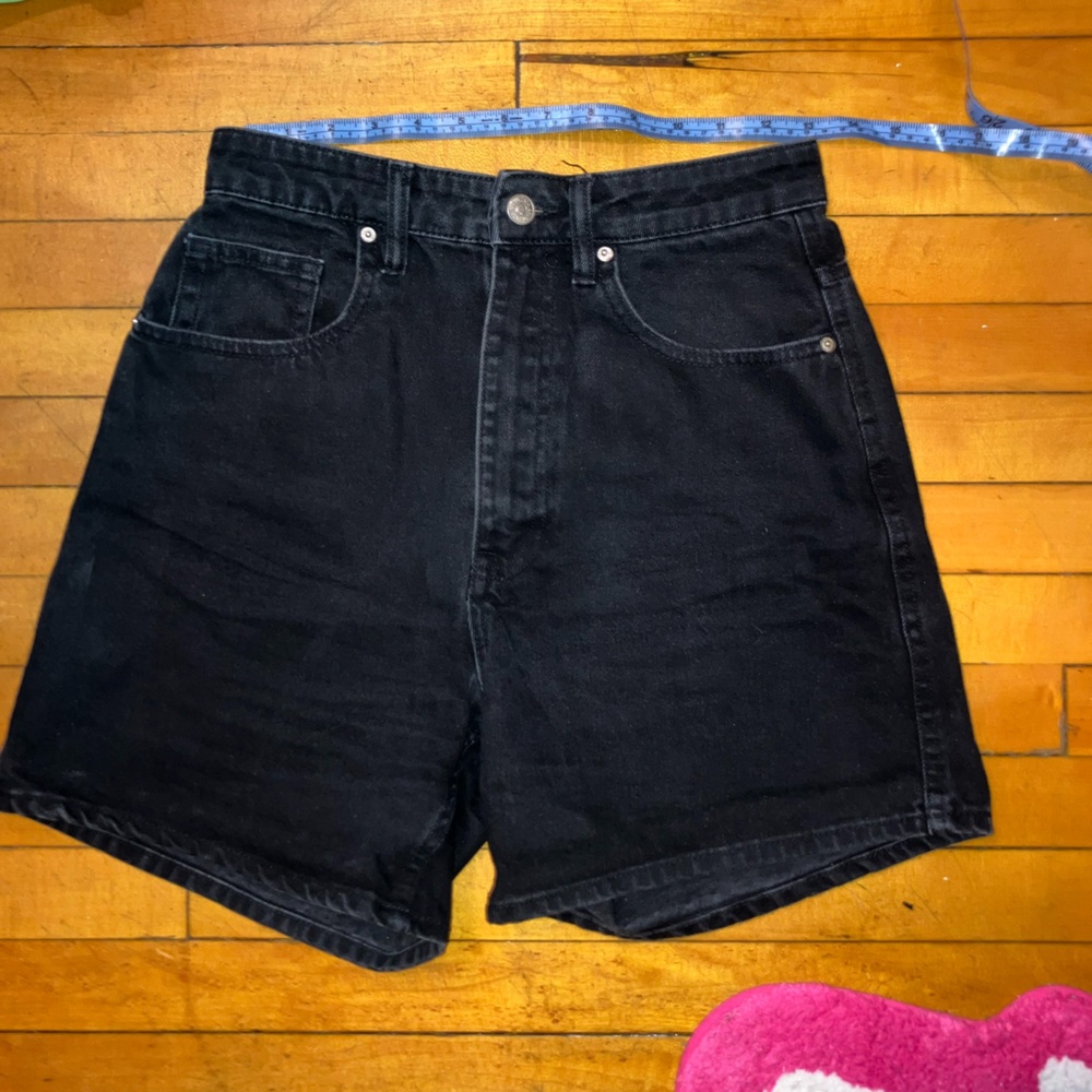 Black Jean shorts